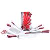 ROYALTY LINE, RLKSS804, Set Coltelli da Cucina 8 Pezzi in Acciaio Inossidabile con Forbici, Organizer e Sedia - Elegante Design Argento - Dimensioni 15 x 15 x 35 cm