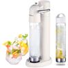 OSCEVIA Macchina per Acqua Frizzante per Casa, Macchina per Soda con 2 Bottiglie Senza BPA (1L + 1L), Compatibile con Bombola CO₂ 60L (Non Inclusa), Bianco