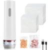 GOMETY Macchina per sottovuoto piccola, sottovuoto a mano con 30 sacchetti sottovuoto riutilizzabili, per alimenti, mini macchina per sottovuoto portatile per alimenti per la conservazione degli