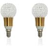 Linqzxz 2 Pezzi Lampadine LED E14 5W 3000K Luce Calda,Lampada LED E14,Lampadine LED Decorative,Lampada LED a Risparmio Energetico 85-265V, Senza Sfarfallio per Lampada a Sospensione, Cucina, Ufficio (B013)