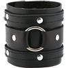 Hzman nero polsino largo da gothic Wristband punk rock Biker fascia larga bracciale in pelle