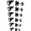 JewelryWe Gioielli Orecchini Zirconia Brillanti, Piccoli orecchini di Uomo Donna, Classico Rotondo Colore Nero, Acciaio inossidabile 3-8mm