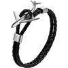JewelryWe Bracciale da Uomo Aereo,in Cuoio,Regalo Pilota Aviazione,Viaggio nel Mondo,Braccialetto da Uomo Donna