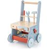 FANTASK Montessori, carrello 2 in 1, girello in legno, tavolo da lavoro per bambini a partire da 1 anno