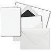 NEUSER PAPIER Set di 25 biglietti di condoglianze, formato DIN A6, con buste bianche, DIN C6, foderati in nero, biglietti pieghevoli con bordo nero fatto a mano