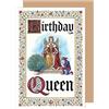 Edition Seidel Premium Biglietto di auguri di compleanno con busta. Auguri di buon compleanno Happy Birthday per donna ragzza medievale trono regina elegante (G4257 SW026)