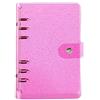 TopHomer Copertina per raccoglitore ad anelli A5, raccoglitore ad anelli in PVC morbido a 6 fori con raccoglitore di carta riutilizzabile con glitter Raccoglitore per notebook a fogli mobili impermeabile Rosa