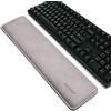 MAIDERN Poggiapolsi per tastiera ergonomica con memory foam, 16,5x3,7 pollici PU Supporto per tastiera da gioco in pelle PU/Supporto per cuscino da polso per computer, laptop, Mac (grigio fumo)