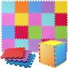 WELLDER Tappeto Bambini 20 Pezzi Colorati Tappetini Puzzle Gioco Gomma Schiuma Eva Certificato CE