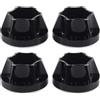 INJORA RC Ruota Hex Hub 12mm Estensione Adattatore 4pcs Metal Combinare Coupler Set per 1/10 RC Crawler Axial SCX10 Traxxas TRX4 D90 (Nero 12mm)