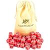 Waldfelsen, 6, 12, 20, 30 o 50 dadi di alta qualità, dimensioni standard 16 mm, dadi acrilici, dadi da gioco, 6 lati, set di accessori da gioco con sacchetto di stoffa (rosa, 50 pezzi)