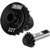 INJORA Overdrive Elicoidale Ingranaggio Posteriore Anteriore Assi Lega di Acciaio per TRX4M Upgrade 1/18 RC Crawler Auto