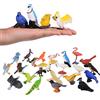 HOMNIVE Figurine di Uccelli, 23 Pezzi Realistico Aquila Pappagallo Uccello Giocattolo, Accessori per Giardino Fatato, Giocattoli Educativi Topper per Torta di Compleanno Regalo per Bambini