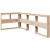 vidaXL Testata con libreria a L 80 cm in legno di pino massiccio