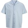 JACK & JONES Shirt Jjesummer Linen Blend Resort-Maglietta SS SN, Blazer Blu Marine, L Uomo