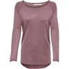 ONLY Mila Lacy L/S Long Pullover Knt T-Shirt Donna, Nero (Black), 46