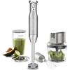 Cuisinart Power Blend frullatore a immersione da 400 W con controllo di velocità variabile, lama inox, campana antigraffio BPA free, frusta, ciotola robot e contenitore Prep-and-Go inclusi