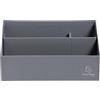 Exacompta - Rif.67950D - 1 raccoglitore verticale/portalettere TEKSTO - 3 scomparti - Dim 250x100x140 mm - compatibile con buste formato DL e C6-4 colori casuali