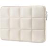 MOSISO 13-14 pollici Custodia Laptop,13,3 pollici Borsa Imbottita PC Compatibile con Air 13 13.3 13.6/Pro 13/14, HP Dell ASUS Lenovo,Custodia Computer Imbottita Quilted Dodici Rettangoli Donna, Sabbia