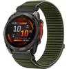 TOPsic 22mm Nylon Cinturino per Fenix 8 47mm/Fenix 7, Ricambio Sport Loop Cinturino per FENix 7 Pro/FEnix 6/6 Pro/FEnix 5/5 Plus/Instinct 2/Instinct 3 E 45mm/Forerunner965/955/945