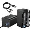 ENEGON NP-F750 5600mAh USB-C Batteria Di Ricambio a Carica Diretta Per NP-F980 NP-F970 NP-F960 NP-F950 NP-F930 NP-F770 NP-F750 NP-F570 NP-F550