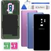 Eonpam Scocca Vetro Posteriore Sostituzione per Samsung Galaxy S9+ Plus SM-G965 Originale Coperchio Copribatteria con Vetro Fotocamera+Ricambio Kit(Nero)