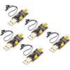 AYWHP 5 adattatori UART-TTL USB CH340G con convertitore, 3,3 V/5 V UART-TTL USB con cavo jumper compatibile con Arduino