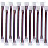 QitinDasen FULARR 12Pcs Professionale 4 Pin LED Striscia Luminosa Connettore, 10mm Non-Impermeabile Snap Giù, Senza Saldatura 5050 RGB LED Striscia