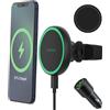 Gloplum Caricatore Wireless Auto Magnetico da 15W Ricarica, Compatibile con magsafe auto Caricabatterie Senza Fili Supporto Telefono, Compatibile coniPhone 15 / iPhone serie 14/13