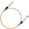 ipolex Cavo in Rame 10G SFP+, DAC SFP+ Arancia, Cavo in Rame ad Attacco Diretto 10GBASE-CU, Cavo Twinax passivo 10Gb/s Compatibile con Cisco, Ubiquiti, Meraki, Mikrotik, Intel etc. 1-Metro, 1-Pack.
