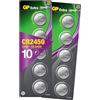 GP CR2450 - Set da 10 | GP Extra | Batterie al Litio a Bottone CR 2430 da 3V - Lunga Durata