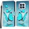 PHINIENLAND Cover per Xiaomi Redmi Note 15 Pro 5G custodia portafoglio Turquoise | 3 scomparti carte, 1 tasca banconote, Chiusura magnetica, Supporto, Pelle PU flip cover per Redmi Note 15 Pro 5G