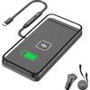Polmxs - Caricabatterie wireless da 25W, tappetino per ricarica rapida antiscivolo, con caricabatterie da 45W per auto e cavo USB-C esteso per iPhone 17 16 15 14, Samsung Galaxy S25 S24, Google Pixel