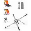 SupeDesk Supporto pieghevole per computer portatile, 3 in 1, altezza e angolo regolabili, in lega di alluminio, supporto per laptop con ventilazione, supporto ergonomico per laptop da 4 a 16 pollici
