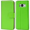 Verco custodia per Samsung Galaxy S8 Plus, Case per Galaxy S8+ Cover PU Pelle Portafoglio Protettiva, Verde