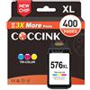 COCCINK CL-576XL Colore Cartucce d'inchiostro Sostituzione per Canon 576 XL Compatibile con PIXMA TS3750i TS3751i TS3752i TR4755i TR4756i TS3550i TS3551i TR4750i TR4751i inchiostro Stampante