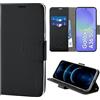 N NEWTOP Cover Compatibile con Samsung Galaxy A36 5G, HQ Lateral Custodia Libro Flip Chiusura Magnetica Portafoglio Simil Pelle Stand Protezione Completa Case TPU Anti Urto Guscio Base (Nero)