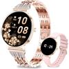 Fitoncloud Smartwatch Donna, 1.32 AMOLED Display Smart Watches, 8mm Ultra Sottile, 7 Giorni di Batteria, Chiamate BLE5.3, Frequenza Cardiaca, Sonno, Contapassi, IP68 Orologio Fitness per Android iOS