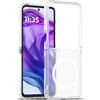 GIOPUEY Cover Magnetica per Motorola RAZR 50/RAZR 60， Compatibile con MagSafe， PC+TPU Finitura Antiurto Protettiva Cellulare Custodia - White