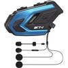 WAYXIN Auricolare Casco Moto, KT1 Cuffie Bluetooth Moto 5.4, DSP&CVC doppia cancellazione del rumore, con Hi-Fi Microfono Morbida/Dura/vivavoce/IP67 impermeabile/Vocale AI,per Pilota solista