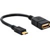 BIGtec - Cavo dati USB OTG ad alta velocità, lunghezza 11 cm, adattatore con mini connettore di tipo B per prese di tipo A, adatto per smartphone e tablet, trasferimento diretto dei dati e collegamento di dispositivi USB esterni