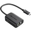 Cable Matters Adattatore da USB C a Gigabit Ethernet con ricarica da 100 W - Velocità Ethernet cablata fino a 480 Mbps per Chromecast con Google TV (versione Google TV Chromecast 2020), laptop e altro