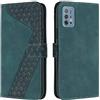 OKZone Cover per Motorola Moto G10/G20/G30/G10 Power, Custodia in PU Pelle per Motorola Moto G10/G20/G30/G10 Power, Custodia a Libro Folio Portafoglio con Magnetica Wallet Case Flip Cover (Verde)