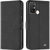 Verco Custodia per ZTE Blade A52, a libro per ZTE A52, con funzione di carte di credito/supporto, colore: nero
