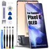 DTD OLED per Google Pixel 6 Schermo di Ricambio per Google Pixel 6 LCD Digitizer per Google Pixel 6 Touch Screen Display Assembly Repair Kit con Cornice con Funzione di Impronte digitali