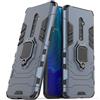 MaiJin Compatibile con OPPO Reno 10X Zoom Cover, Custodia Armor Anello Cavalletto (Funziona con Il Supporto Magnetico per Auto) Case Paraurti per OPPO Reno 10 X Zoom (Blu Navy)