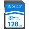 ORICO Scheda SD da 128 GB, UHS-I, C10, U3, V30, Full HD, 4K, Velocità di Lettura fino a 100 MB/s, Scheda di Memoria SDXC per Fotocamere DSLR e Mirrorless Canon, Nikon, Sony, Fujifilm - SD30