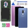 Eonpam Scocca Vetro Posteriore Sostituzione per Samsung Galaxy S9+ Plus SM-G965 Originale Coperchio Copribatteria con Vetro Fotocamera+Ricambio Kit(Blu)