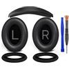 SOULWIT Kit di Ricambio per Cuscini Auricolari + Fascia + Copripadiglioni in Silicone, per Bose QuietComfort 45 (QC45)/QuietComfort SE (QC SE)/Nuove Cuffie Wireless Over-Ear Quiet Comfort-Nero