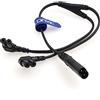 Eonvic Cavo di alimentazione CA IEC320 C8 maschio a 2X C7 femmina, splitter a Y, 125 V, 10 A, convertitore CA 1 in 2 out, cavo di alimentazione polarizzato per monitor TV LED, angolo verso l'alto e